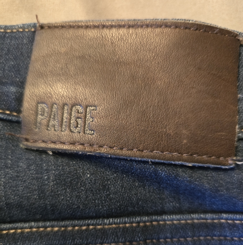 PAIGE Men's Dark Blue Denim Jeans